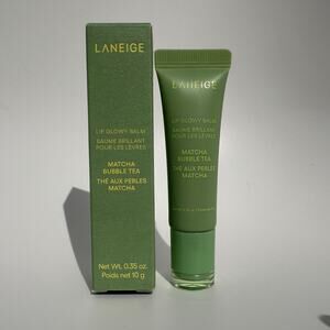Laneige Lip Glowy Balm Matcha Bubble Tea BNIB 10g /.35 oz Limited Edition Yummy